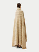 Kaszmir Unisex Koc Z Dzianiny Warkoczowej Szarobrązowy - Gobi Cashmere #color_beżowy