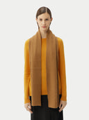 Kaszmir Męski Szal z Dzianiny Siatkowej - Gobi Cashmere #color_migdałowy