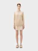 Kaszmir Damski Sweter Basic Z Półokrągłym Dekoltem Szarobrązowy - Gobi Cashmere #color_beżowy