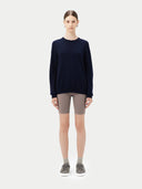Kaszmir Damski Sweter Basic Z Półokrągłym Dekoltem Morski - Gobi Cashmere #color_granatowy