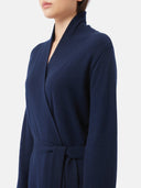 Women's Cashmere Long Robe Navy - Gobi Cashmere #color_granatowy