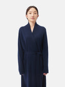 Women's Cashmere Long Robe Navy - Gobi Cashmere #color_granatowy
