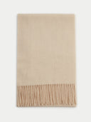 Kaszmir Damski Szal Z Frędzlami Szarobrązowy - Gobi Cashmere #color_beżowy