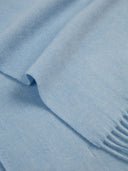 Kaszmir Męski Szal Z Frędzlami - Gobi Cashmere #color_jasny błękit