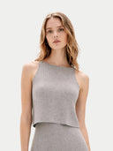 Bezszwowa kaszmirowa spódnica - Wholegarment 3D - GOBI Cashmere #color_błękit świtu