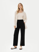 Women's Cashmere Pants Black - Gobi Cashmere #color_czarny