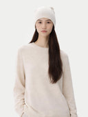 Zestaw kaszmirowy sweter i czapka kaszmirowa w kolorze Organic BiałAwy - Gobi Cashmere #color_białawy