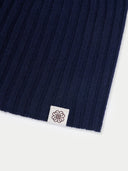 Unisex Cashmere Rib Knit Hat Peacoat - Gobi Cashmere #color_kurtka marynarska