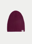 Unisex Cashmere Rib Knit Hat Tawny Port - Gobi Cashmere #color_tawny port