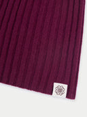 Unisex Cashmere Rib Knit Hat Tawny Port - Gobi Cashmere #color_tawny port