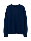 Sweter kaszmirowy Essentials z okrągłym dekoltem Granatowy - Gobi Cashmere #color_granatowy