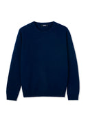Sweter kaszmirowy Essentials z okrągłym dekoltem Granatowy - Gobi Cashmere #color_granatowy