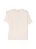 T-shirt z kaszmiru z muszką
