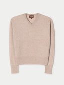 Sweter z kaszmiru z podwójnym kołnierzem CiepłA Szarość - Gobi Cashmere #color_ciepła szarość