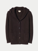 Kardigan z kaszmiru z szerokimi ramionami i kapturem Molé - Gobi Cashmere #color_molé