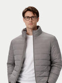 Męska lekka kurtka zimowa CashmereTECH I GOBI Cashmere #color_ponura szarość