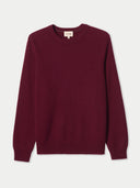 Męski sweter kaszmirowy z prążkowanej dzianiny Wino Zinfandel - Gobi Cashmere #color_wino zinfandel