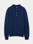 Sweter kaszmirowy polo Essentials Granatowy - Gobi Cashmere #color_granatowy