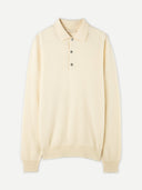 Kaszmir Męski Sweter Polo Szarobrązowy - Gobi Cashmere #color_białawy