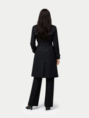 Średniej długości kaszmirowy trencz | GOBI Cashmere #color_czarny