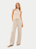 Kaszmirowy top golf damski w kolorze Organic | GOBi Cashmere #color_białawy