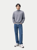 Sweter z wysokim kołnierzem z 100% mongolskiego kaszmiru | GOBI Cashmere #color_dunkelgrau