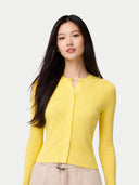 Kaszmirowo-jedwabny kardigan na guziki | GOBI Cashmere #color_jaskrawożółty