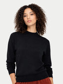 Kaszmir Damski Sweter Z Półgolfem Szarobrązowy - Gobi Cashmere #color_czarny