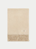 Kaszmirowy szalik z frędzlami w kolorze Organic CiepłA Szarość - Gobi Cashmere #color_ciepła szarość