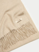 Kaszmirowy szalik z frędzlami w kolorze Organic CiepłA Szarość - Gobi Cashmere #color_ciepła szarość