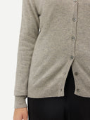 Kaszmir Damski Kardigan Z Dekoltem W Szpic - Gobi Cashmere #color_błękit świtu