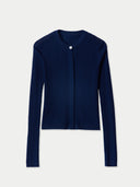 Kaszmirowo-jedwabny kardigan na guziki | GOBI Cashmere #color_nastrój indygo
