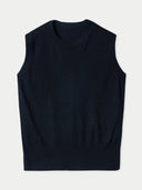 Jedwabny top bez rękawów z dzianiny | GOBI Cashmere #color_czarny