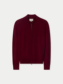 Klasyczny kardigan z kaszmiru z zamkiem Full-Zip Bordeaux - Gobi Cashmere #color_bordeaux