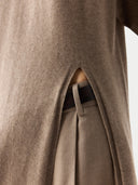 Długa Sukienka Kaszmirowa Z Bocznym Rozcięciem SzarobrąZowy - Gobi Cashmere #color_szarobrązowy