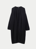 Długi kaszmirowy szlafrok ciążowy Czarny - Gobi Cashmere #color_czarny