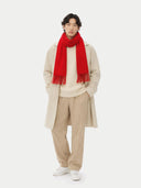 Szalik kaszmirowy z frędzlami Czerwony - Gobi Cashmere #color_czerwony