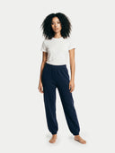 Spodnie dresowe z kaszmiru damskie | GOBI Cashmere #color_tusz indyjski