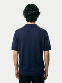 Koszulka polo z jedwabiu i kaszmiru | GOBI Cashmere #color_granatowa marynarka