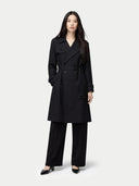 Średniej długości kaszmirowy trencz | GOBI Cashmere #color_czarny