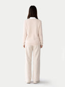Kaszmir Damski Sweter Basic Z Półokrągłym Dekoltem - Gobi Cashmere #color_kość słoniowa