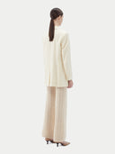 Elegancki dwurzędowy blezer z kaszmiru | GOBI Cashmere #color_białawy