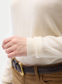 Sweter kaszmirowy Essentials z golfem BiałAwy - Gobi Cashmere #color_białawy