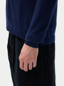 Kaszmirowy jedwabny kardigan z golfem Morski - Gobi Cashmere #color_morski