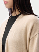 Długi kaszmirowy szlafrok ciążowy w kolorze Organic BeżOwy - Gobi Cashmere #color_beżowy