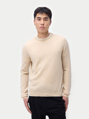 Męski sweter z czystego kaszmiru Essential Crew Neck | Gobi Cashmere #color_beżowy