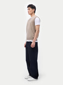Kamizelka kaszmirowa Essentials z dekoltem w serek SzarobrąZowy - Gobi Cashmere #color_szarobrązowy