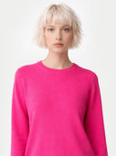 Kaszmir Damski Sweter Basic Z Półokrągłym Dekoltem - Gobi Cashmere #color_magenta