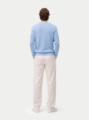 Męski sweter z jedwabiu kaszmirowego | GOBI Cashmere #color_niebieski niebiański
