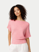 Stylowy kaszmirowy sweter z rękawem Dolman | GOBI Casmere #color_różowy lukier